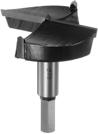 sourcing map Forstnerbohrer 78 mm Wolframkarbid Holz Forstnerbohrer Öffner Cutter für Scharnierloch Bohren Holzbearbeitung, Schwarz