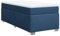 vidaXL Boxspringbett mit Matratze, Bett mit Bettfüße Matratzenauflage, Einzelbett für Schlafzimmer, Polsterbett Bettgestell Lattenrost, Blau 100x200cm Stoff