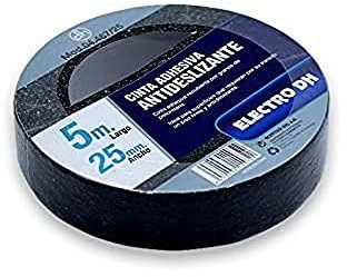 VoltShine Cinta adhesiva antideslizante 25mm x 5m, ideal para aumentar la fricción y seguridad en superficies resbaladizas.