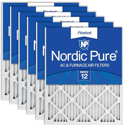 12x30x1 MERV 12 Pleated AC Furnace Air Filters 6 Pack