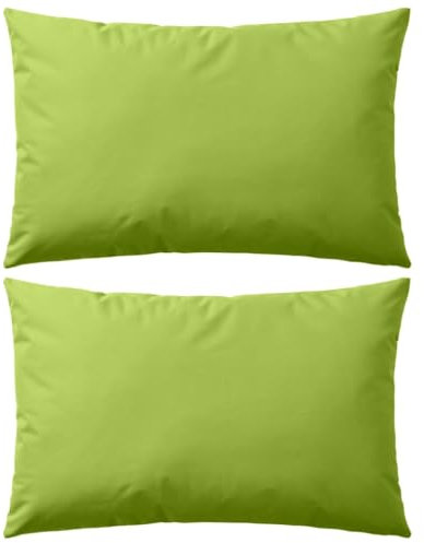 vidaXL 2X Gartenkissen mit Reißverschluss UV-beständig Wasserbeständig Dekokissen Sofakissen Zierkissen Kissen Außen Garten 60x40cm Apfelgrün