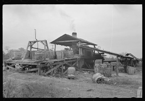 HistoricalFindings Photo: Turpentine Still,State Line,Mississippi,MS,Farm Security Administration,FSA,1