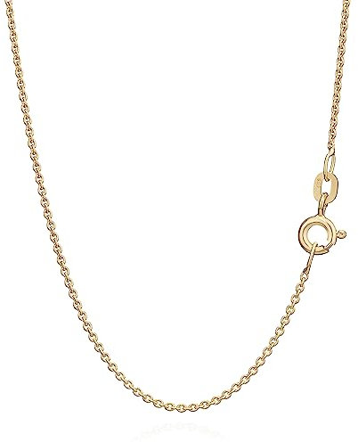 NKlaus 42cm Ankerkette 585 Gelbgold 14 Karat elegante Halskette filigrante Breite 0,8mm Collier 0,95g federleicht 9432