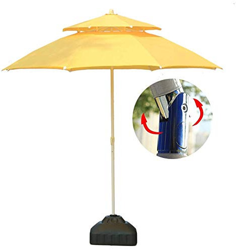 Sonnenschirme 230 cm Garten-Terrassentischschirm mit Druckknopfneigung, perfekt für den Garten im Freien, den kommerziellen Markt für Strandveranstaltungen, Camping, Poolseite (Far