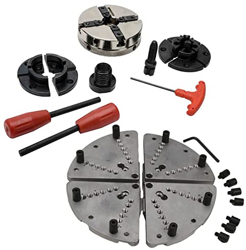 PSI Woodworking CUG3418CCX Special Edition Utility Grip 4-Jaw Lathe Chuck System with Jumbo Flat Jaws