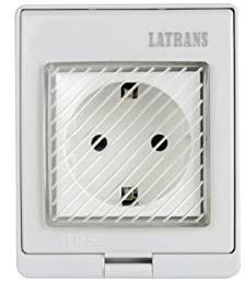 Presa Schuko a parete per ambienti umidi, con interruttore a 1 ingresso