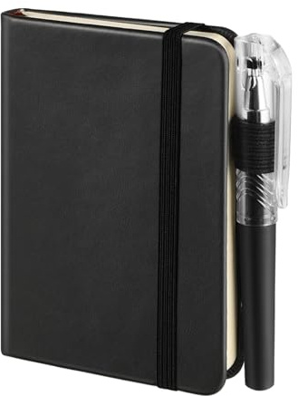 Qianyu Pocket Notebooks Mini Notebooks 100 Sheets Each 11 × 8 CM Black