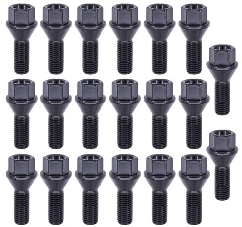 Radbolzen Radschraube Felgenbefestigung Kegelbund M12x1,5 Radmutter Schrauben für 3er E46 E91 5er E28 E12 E34 E39 E60 E61 6er E24 E63 E64 7er E23 E32 E38 8er E31 X1 E84 Z1 Z3 E36 Z4 E86 E85 E89 Z8 E52