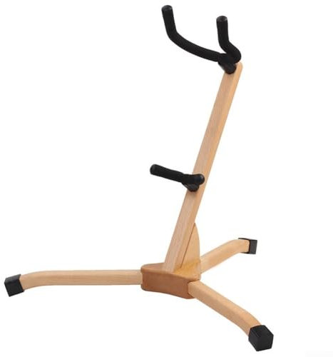 Puupaa Holz-Saxophonständer, Display, Saxophon-Stativständer, Handgefertigter Massivholz-Bodenständerhalter für Alt Tenorsaxophon-Halter