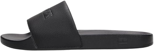 Tommy Hilfiger Chanclas Hombre Print Tumble con Logotipo, Negro (Black), 42
