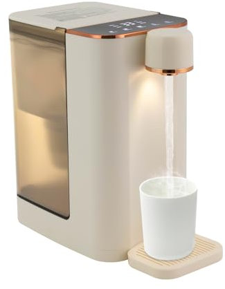 Dispensador de agua caliente de 2000 W, 3 L de capacidad, agua caliente en 3 segundos, dispensador de agua con panel LED y 5 niveles de temperatura, para purificador de agua de cocina y oficina