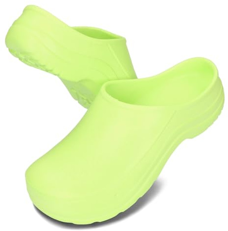 BeComfy Zuecos ligeros de jardín para mujer y hombre, de goma, de EVA, cómodos, para el verano, talla 36-46 EU, Pistachos, 38 EU