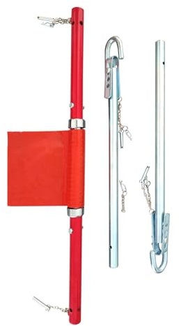 ERfairdeal Abschleppstange 3T 1,9m mit Federdämpfung – 3-teiliges Set für PKW & Traktor, max. Zugkraft 3000kg, inkl. Warnfarbe, Fähnchen und Tasche