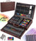 SOBEAU 140-teilig Malset, Malkoffer Kunstset, Zeichenstifte Professionell Set mit Buntstifte, Wasserfarben, Ölpastellfarbe, Farben und Kohlebleistiften, Geschenk für Kinder und Erwachsene, Braun
