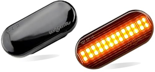 TitanAuto 2x Piloto Intermitente Lateral Dinámico Secuencial Compatible For VW Transporter T5 Polo Golf 3 4 Passat B5 Sharan - Luz Direccional con Efecto Secuencia - Compatible For Multivan Bora Lupo