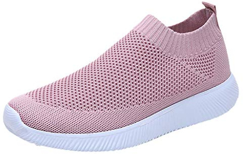 Ortopedisk 43 lätt bekväm promenadsko - fritidssko slip-on sneaker löparnät andningsbart halkfri sko 2026 nya dagliga minimalistiska löparsneakers
