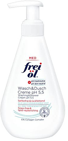 frei öl MED Wasch&DuschCreme pH 5,5 seifenfrei, rückfettend, effektive und sanfte Körperpflege, ph-hautneutral, zarter Duft, 250 ml
