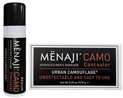 MËNAJI URBAN CAMOUFLAGE® Concealer Stick for Men - Skin Foundation Concealer for Dark Circles, Acne, Under Eye - Corrector - Mens Cosmetics - Medium - 0.35oz
