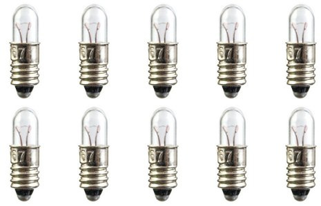 CEC Industries #1768 Bulbs, 6 V, 1.2 W, E5.5 Base, T-1.75 Shape (Box of 10)