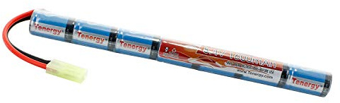 Tenergy Airsoft Battery 8.4V 1600mAh NiMH Stick Style Batteries w/Mini Tamiya Connector, Replacement Battery for Airsoft Rifle AEG Guns AK47 CYMA RPK PKM