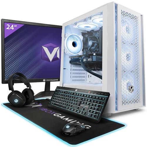 Vibox IV-24 Gaming PC Bundle • AMD Ryzen 7 5700X 4.6GHz • Nvidia RTX 3050 6GB • 16GB RAM • 1TB NVMe SSD • Windows 11 • 23 Monitor • WiFi