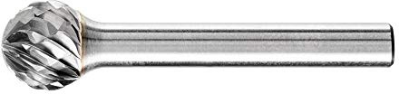 PFERD TOOLS HM-frässtift, kulform KUD, tandning ALLROUND, frässtift ø 12 mm, skaftdiameter 6 mm, längd 51 mm, 21001008 – för användning på de viktigaste industriella materialen