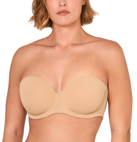 DELIMIRA Plusstorlekar axelbandslösa behåar för kvinnor | Lightly Padded ,Full Coverage, Underwire, for Large Breasts, Multiway Bra