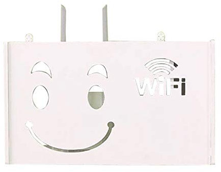 Fltaheroo Drahtlos WiFi Router Aufbewahrungs Box Holz Kunststoff Regal Wand Beh?nge Halterung Kabel Lagerung Haus Dekor Gro?