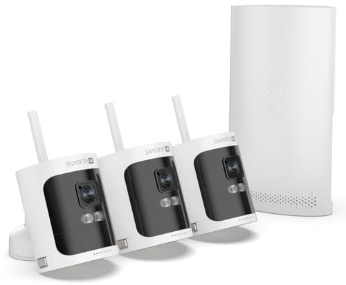 Swann AllSecure600™ 3 Camera 8 Channel 2K Wire-Free HD Wireless NVR Security System