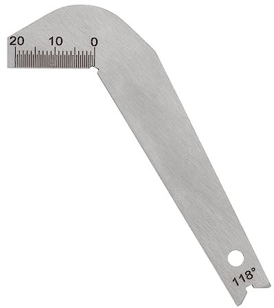 sourcing map Drill Bit Gauges 118 Degree Drill Sharpening Gauge, Stainless Steel Angle Measuring Gage