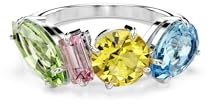 Swarovski Anello Gema, Taglio misto, Multicolore, Placcato rodio