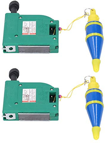 Fil à Plomb, 2 Pièces 5 Mètres Marteau à Fil Magnétique Fil à Plomb avec Calculatrice de Construction de Ficelle Ligne Verte Goutte en Acier allié Outils de Mesure Verticaux pour