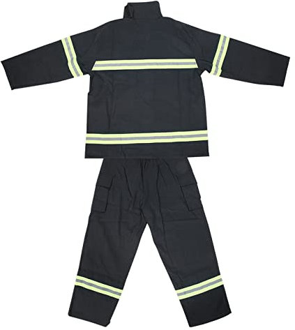 lvifloae Flammhemmende Kleidung, feuerfeste, hitzebeständige, reflektierende Feuerwehr-Schutzjacke und -Hose, feuerfeste Warnschutzjacke für Herren, M (M)