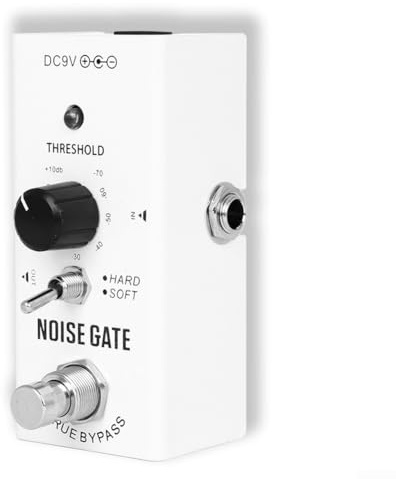 Hasaller Noise Gate Pedal Noise Killer Guitar Pedal Noise Suppressor Effect 2 Modes Guitar Noise Gate Effect Pedal Electric Guitar Noise Effect Device