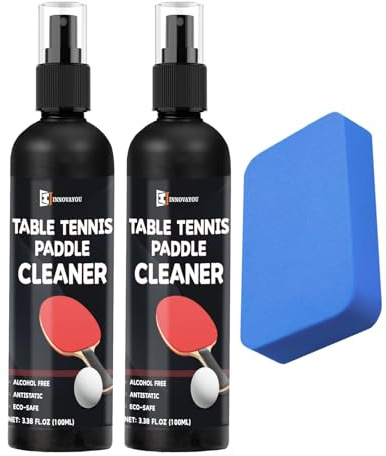 INNOVAYOU Table Tennis Racket Cleaner Kit, Table Tennis Cleaner 200ml With Sponge, Eliminate Dirt & Dust, Table Tennis Bat Cleaner Helping Maintain The Tackiness of Make Rubber Last Much Longer