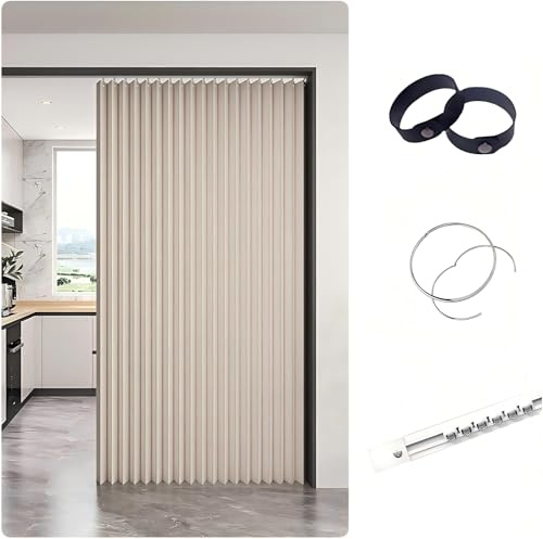 YSZBD Cortina plegable para puerta de puerta, cortina de protección contra el ruido, cortina de puerta sin agujeros, cortina de armario para deslizar, cortina de puerta con protección contra el frío