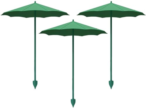 Ombrelli per piante – 3 pezzi ombrellone per piante da giardino, coperture regolabili per protezione solare | Protezione per piantine e giovani arbusti per giardinieri estivi per cortile