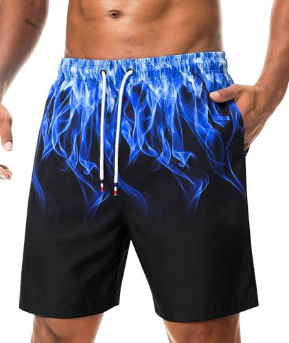 Danfiki Bañador Hombre Shorts de Baño para Natación Secado Rápido Hidrófugo Surferos con Forrado Hawaianos Vacaciones