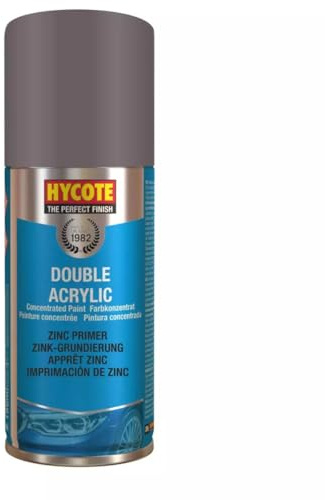 Hycote Double Acrylic Aerosol Car Spray Paint, Zinc Primer, 150 ml