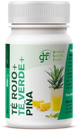 GHF - GHF Té Verde, Té Rojo y Piña 60 cápsulas 500mg