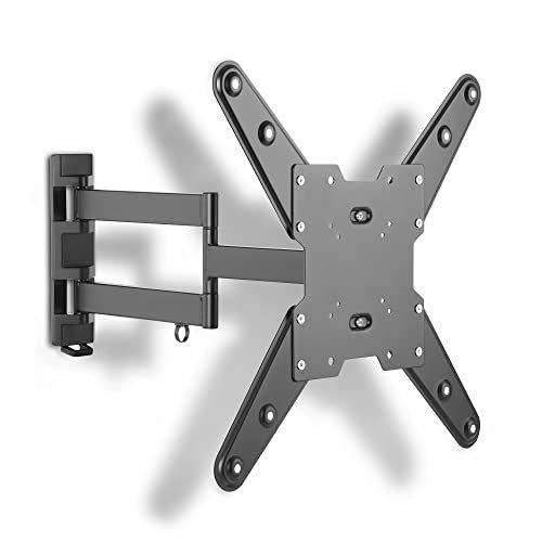Xantron® PRO-FM400 Support TV orientable et inclinable 23-55 ou VESA 75x75-400x400mm / Support Tele Murale pivotant/Bras de Fixation TV à Faible Distance du Mur - matériel de Montage Inclus