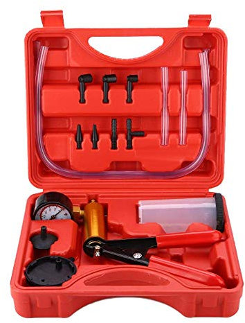 Dispositivo spurgo freni, pompa a vuoto Spurgo freni Kit spurgo freni con serbatoio, tubi flessibili e adattatore per prova pressione tester auto moto Con valigetta di trasporto