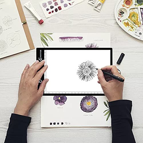 XIAOSTAR Leuchtplatte Light pad A5 Leuchttisch Einstellbare leuchtkasten Copy Board Leuchtkasten mit Ladekabel Diamond Painting Led Pad (A5)