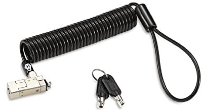 Kensington Slim NanoSaver 2.0 Portables Laptopschloss mit Schlüssel, Selbstaufrollend, Abschließbar, Flaches Dünnes Profil, Universelle Passform, 1,8 m Starkes Karbonstahlkabel (K65025WW)