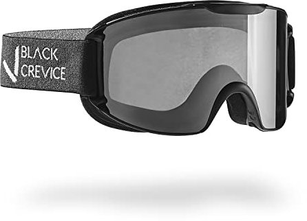 Black Crevice Erwachsenen Skibrille mit Doppelscheibe, Black/Smoke Black…
