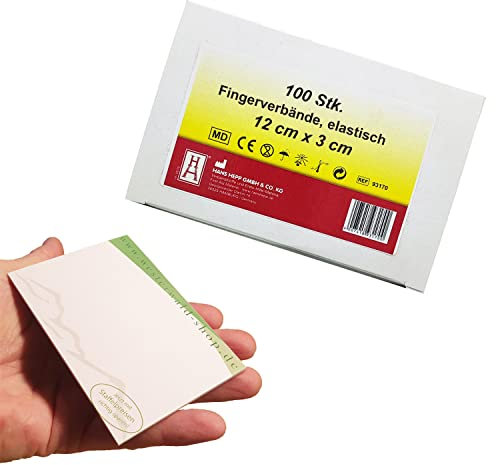 varivendo Notizblock + Hans Hepp 100 Stück Fingerverband Fingerpflaster Wundverband elastisch (12x3cm)