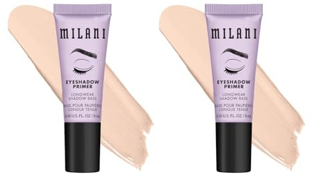 Milani Eyeshadow Primer - Clear Lightweight Eye Makeup Base for Crease-Proof Longwear - Preps Lids for Vibrant Color on All Skin Types - 2 Pack