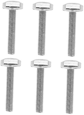 SUPVOX Bulloni a t in Acciaio Inox 304 M6x35 Set Da 6 Pezzi Testa a Martello e Vite Scorrevole Drop-in Per Lavorazione Del Legno e Struttura Industriale Scanalatura a t