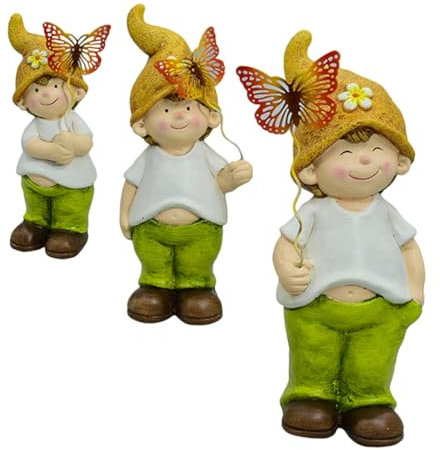 OFFSCH Gartenzwerge Keramik Garten Ornamente Outdoor Große Statue Dekorativer Zwerg