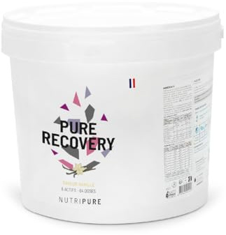Nutripure | Pure Recovery | Complément Alimentaire Musculation tout-en-1 | Optimise la Récupération | Protéine Whey Isolate, BCAA, Collagène, Zinc, Magnesium | 2 KG | Goût Vanille | Made in France